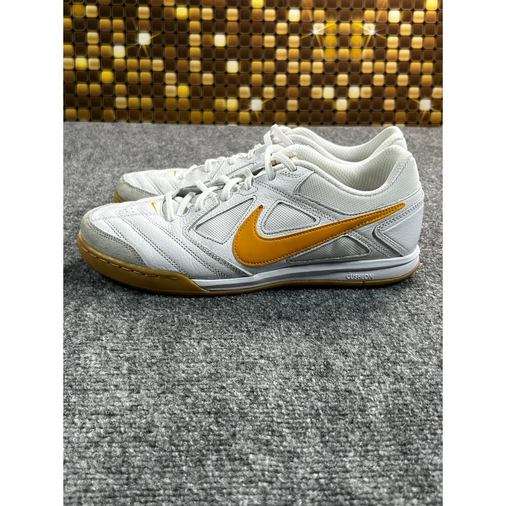 Nike Gato Indoor Soccer Shoes Women's Size 9.5 White University Gold Gum - Picture 4 of 10